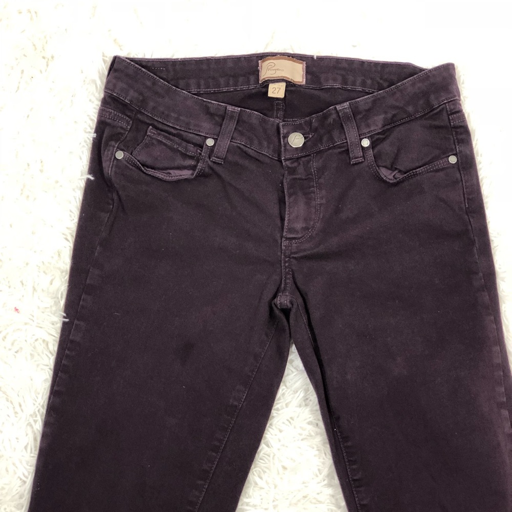 Paige Peg Skinny Dark Purple Jeans - Picture 5 of 8